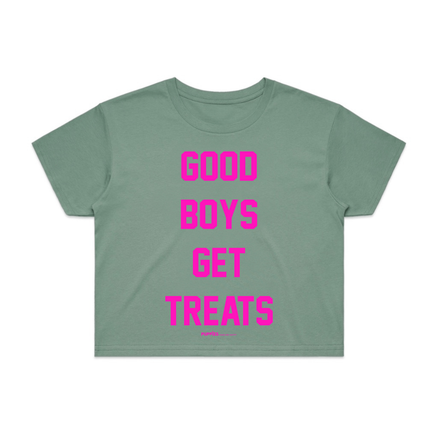 Good Boys Get Treats Crop Tee | Gift for Dog Moms & Dog Lovers | Made in USA