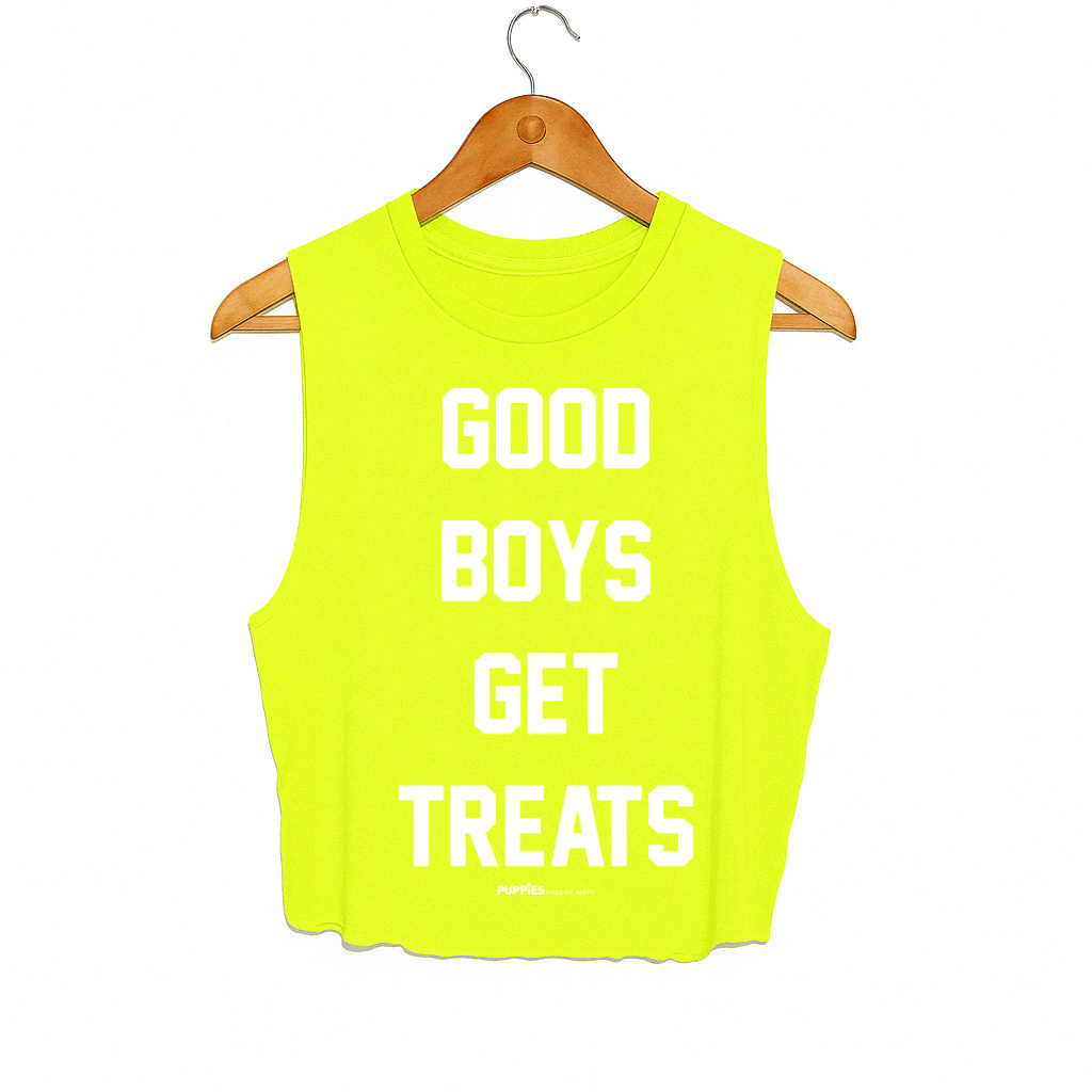 Good Boys Get Treats Crop Tank | Gift for Dog Moms | Made in USA