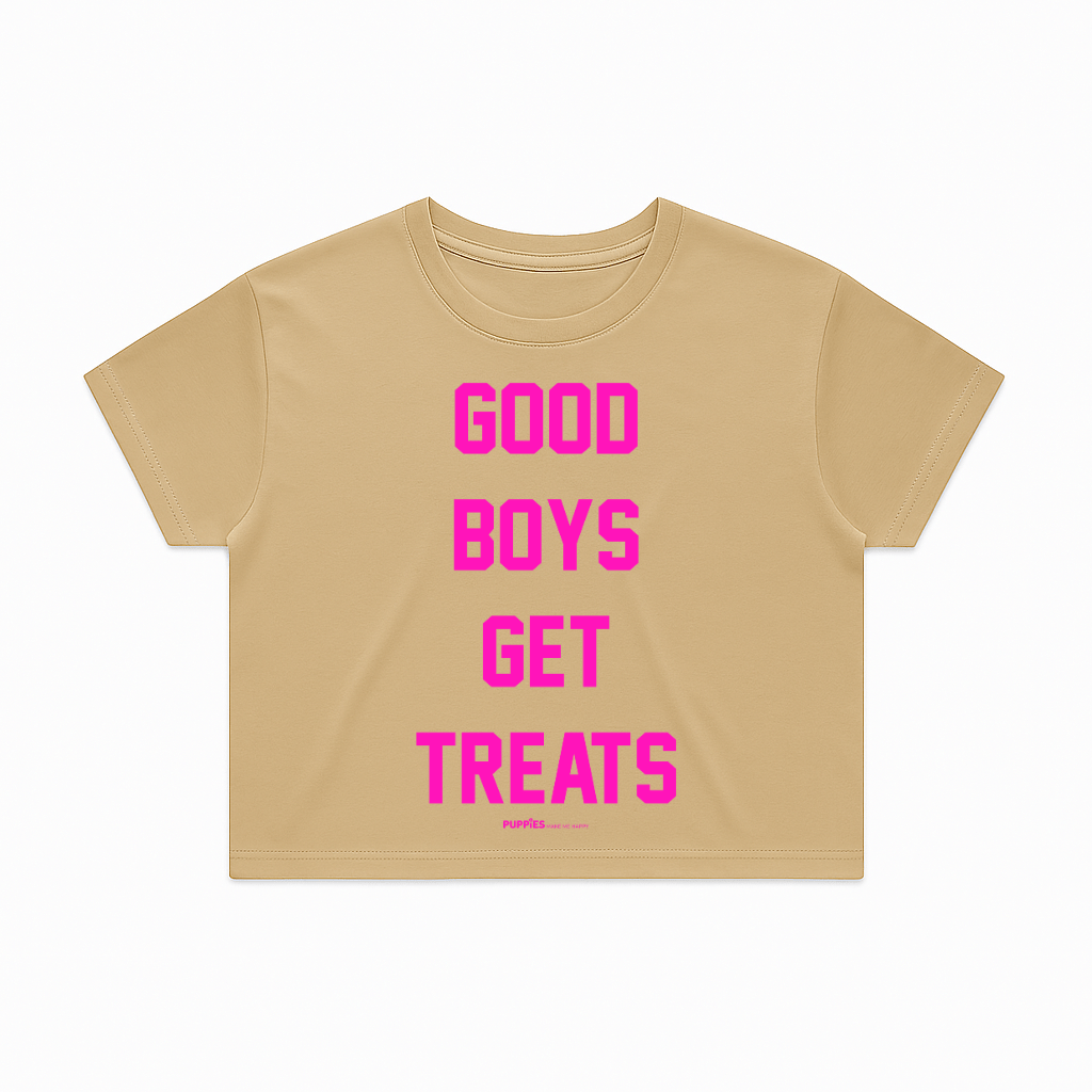 Good Boys Get Treats Crop Tee | Gift for Dog Moms & Dog Lovers | Made in USA