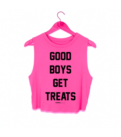 Good Boys Get Treats Crop Tank | Gift for Dog Moms | Made in USA