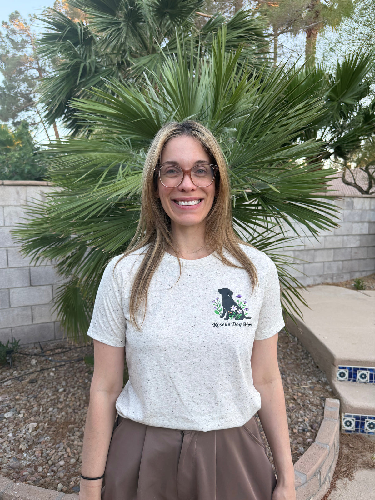 Rescue Dog Mom Floral Tee