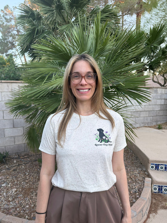 Rescue Dog Mom Floral Tee