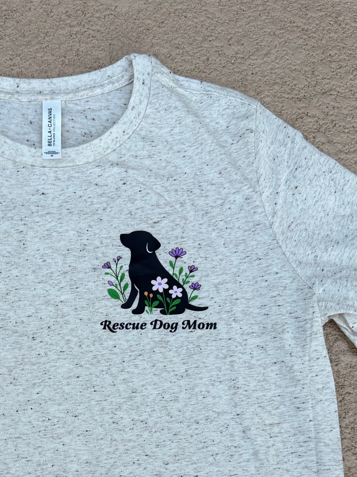 Rescue Dog Mom Floral Tee