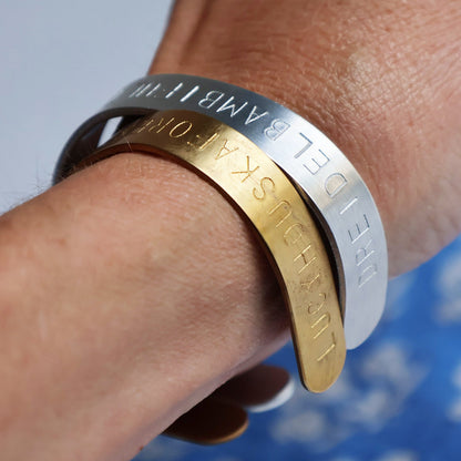 custom hand-stamped dog name bracelet