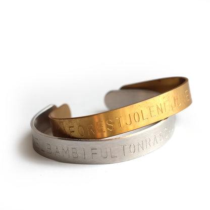 custom hand-stamped dog name bracelet
