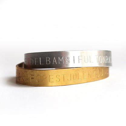 custom hand-stamped dog name bracelet