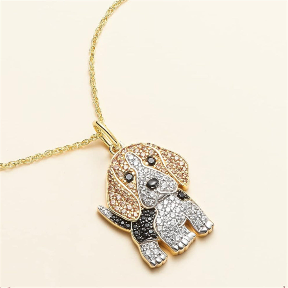 Cute Beagle Dogs Exquisite Zinc Alloy Die-cast Cartoon Necklace