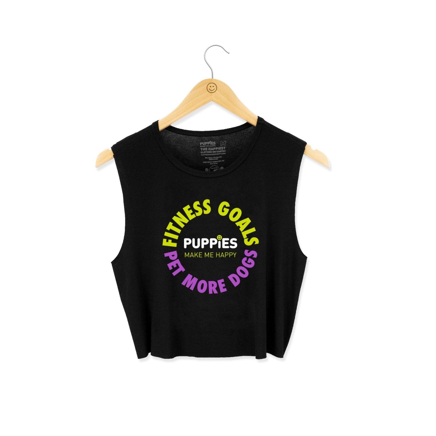 Puppy Fitness Goals: Pet More Dogs Crop Top | Gift for Dog Moms | Made in USA