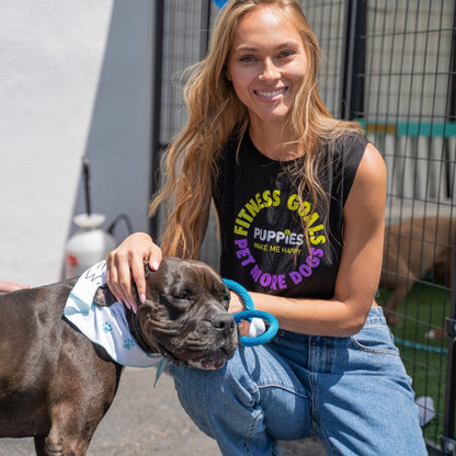 Puppy Fitness Goals: Pet More Dogs Crop Top | Gift for Dog Moms | Made in USA