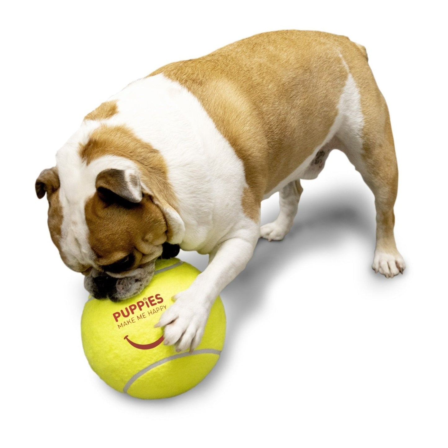 Puppies Make Me Happy Big Tennis Ball | Giant 9" Dog Toy | Unique Gift for Dog Lovers