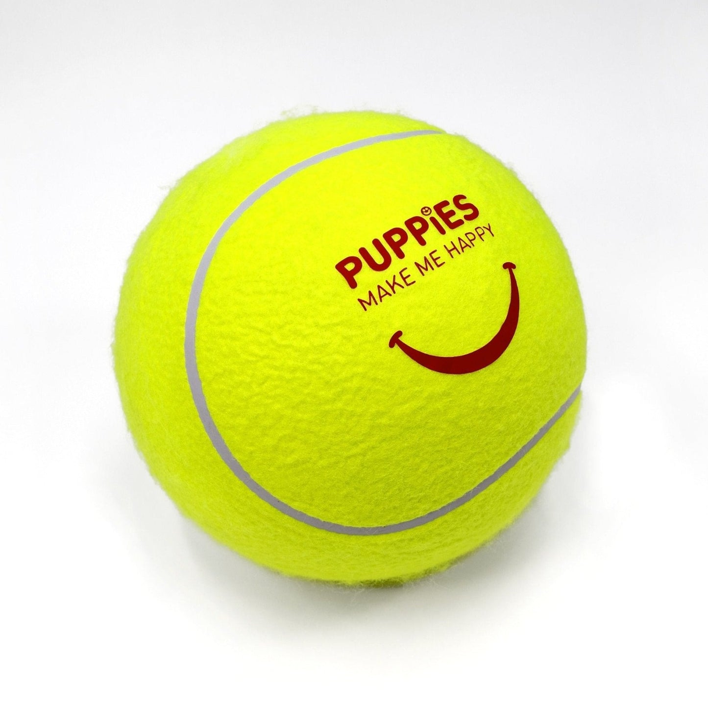 Puppies Make Me Happy Big Tennis Ball | Giant 9" Dog Toy | Unique Gift for Dog Lovers