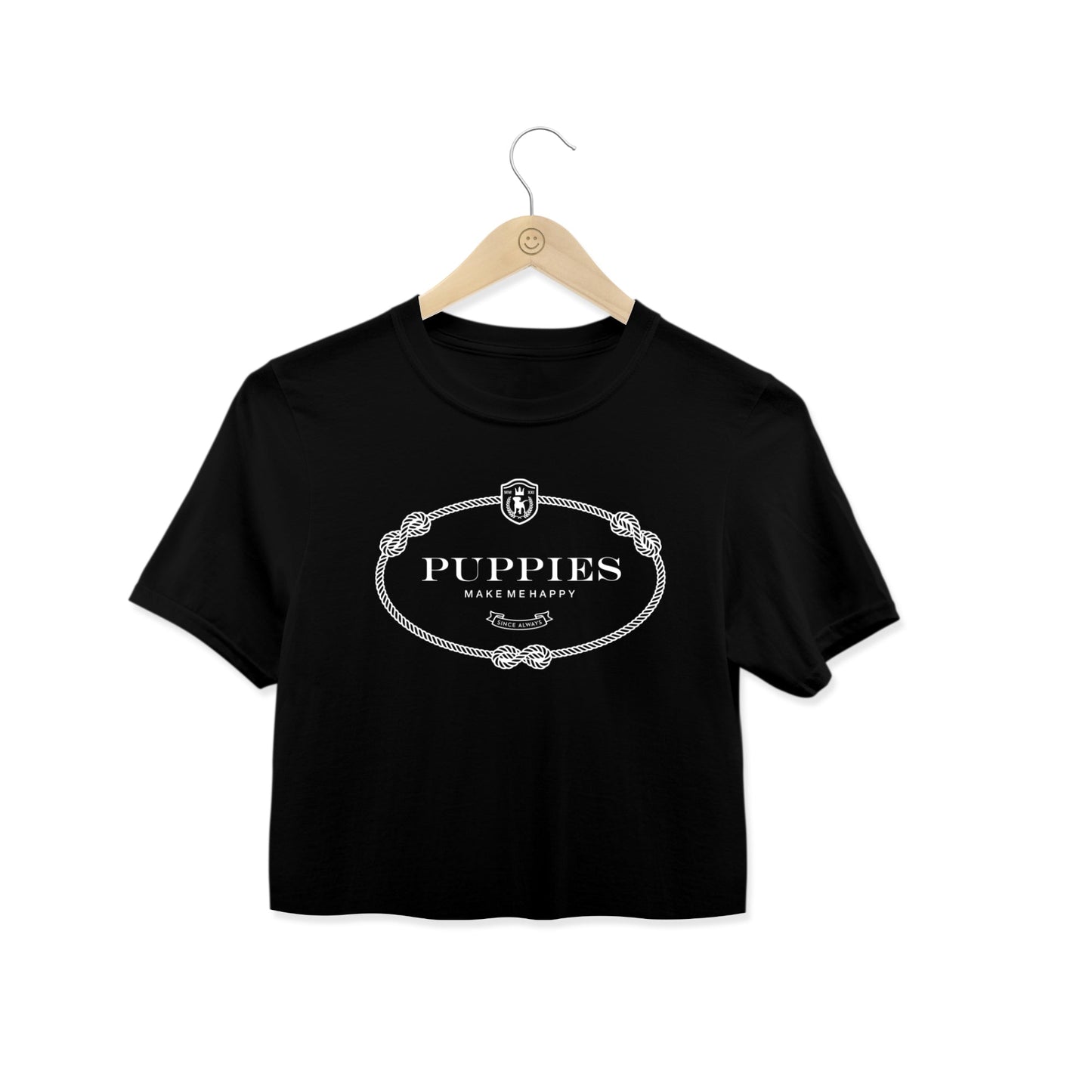 Puppies Milano Crop Tee | Pup Lux Fashion Collection | Gift for Dog Moms