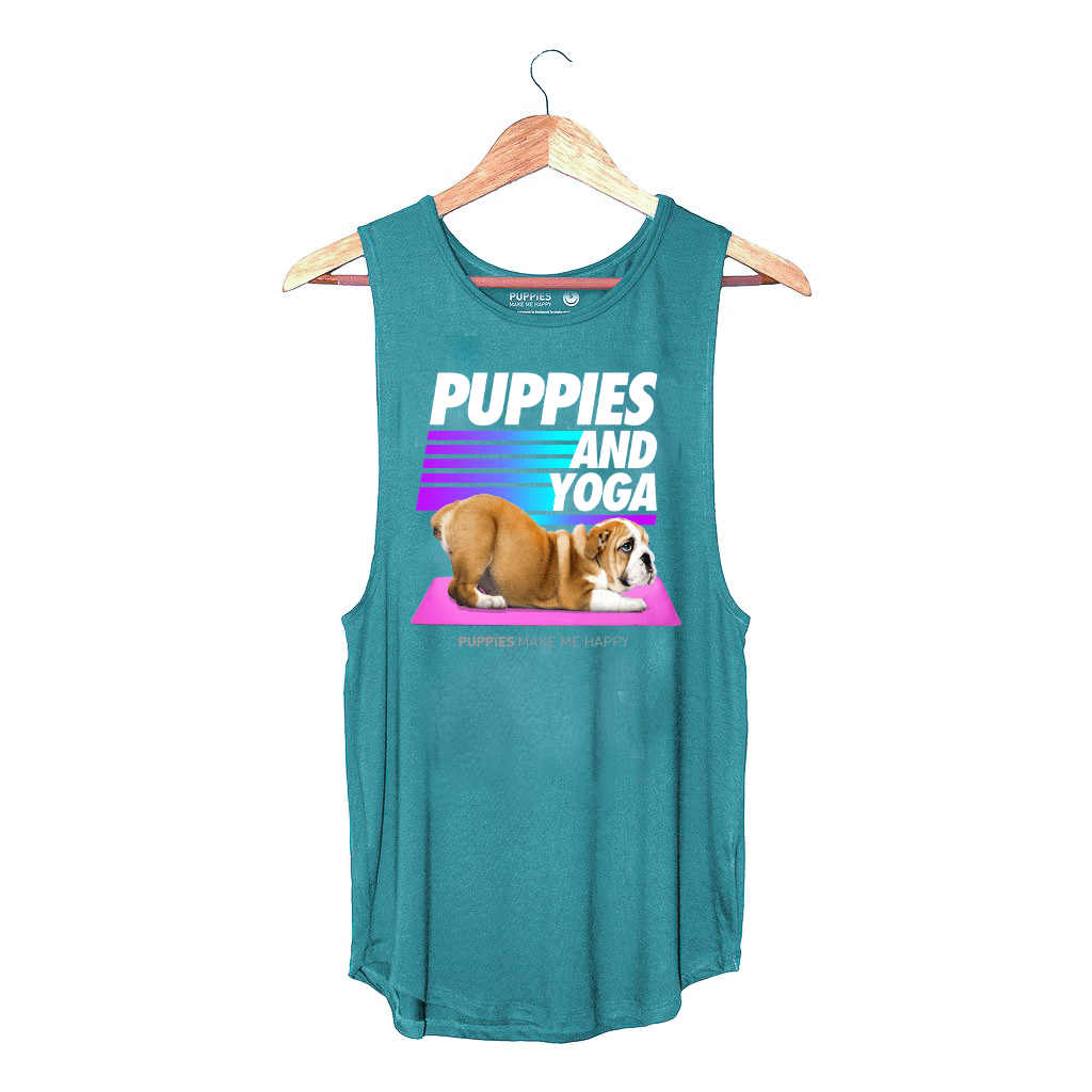 Puppies & Yoga OG Sleeveless Tank Top | Gift for Dog Moms