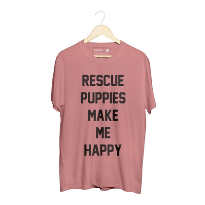 Rescue Puppies Make Me Happy Title | Uni-Sex Crewneck Tee