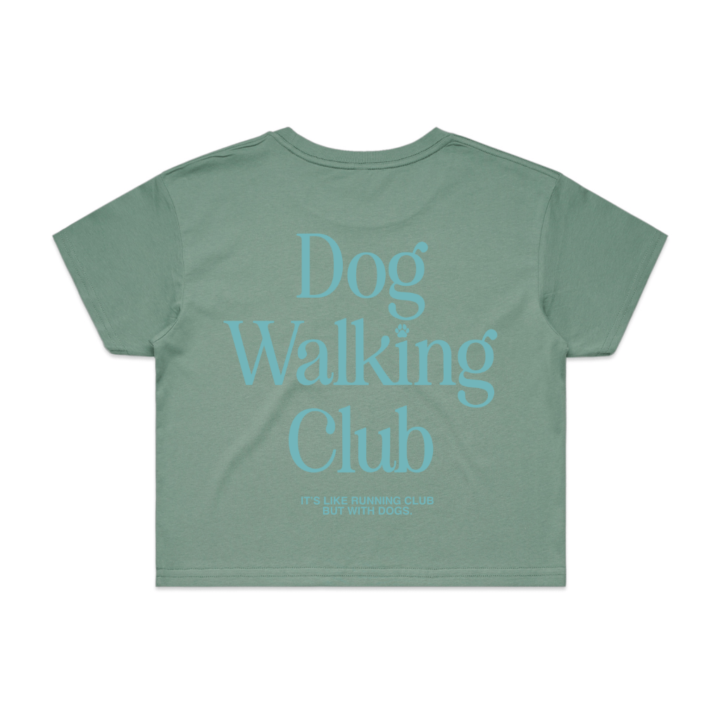 Dog Walking Club Crop Top | Gift for Dog Moms Who Love Their Walks | Made in USA