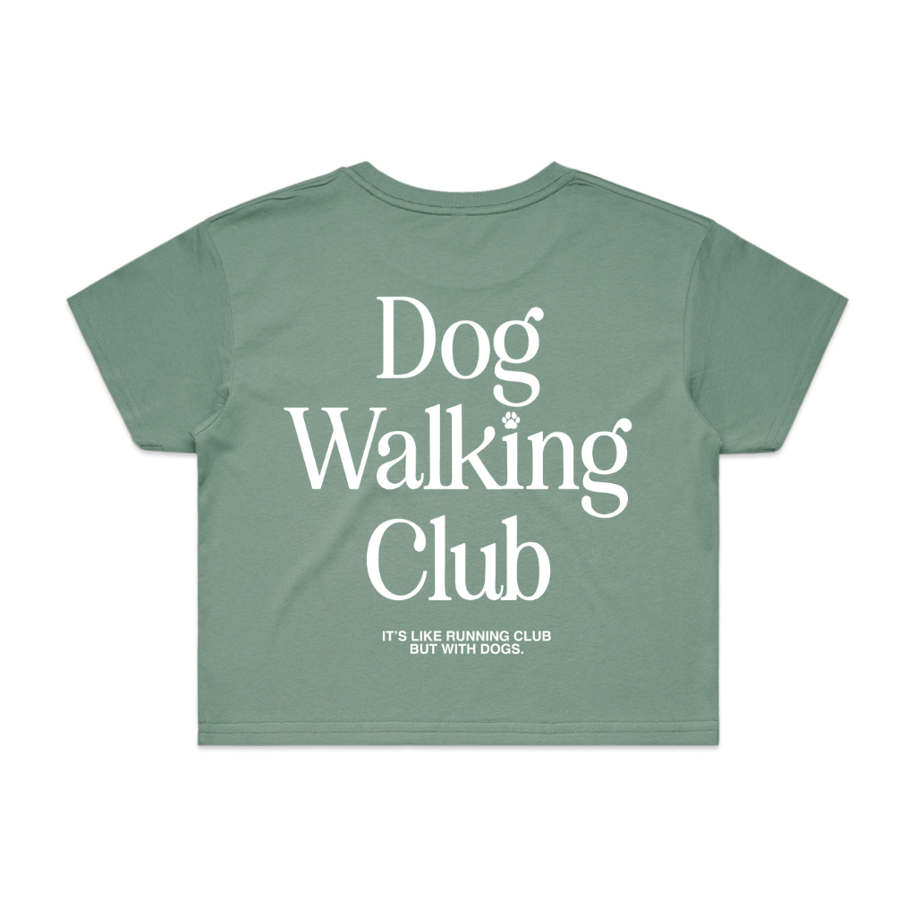 Dog Walking Club Crop Top | Gift for Dog Moms Who Love Their Walks | Made in USA