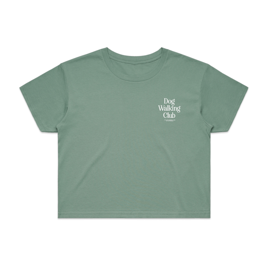 Dog Walking Club Crop Top | Gift for Dog Moms Who Love Their Walks | Made in USA
