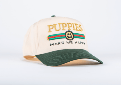 Pup Lux Embroidered 5 Panel Hat | Gold 3D Puff | Premium Gift for Dog Lovers