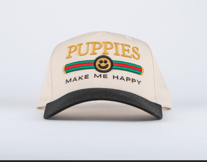 Pup Lux Embroidered 5 Panel Hat | Gold 3D Puff | Premium Gift for Dog Lovers
