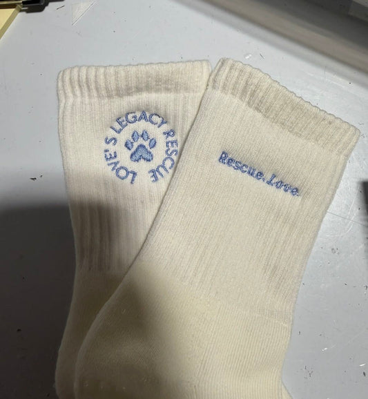 Logo Embroidered Grip Socks for Pilates, Barre and Lagree