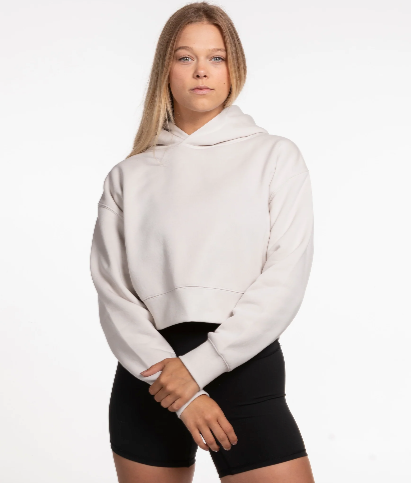 Cropped logo hoodie