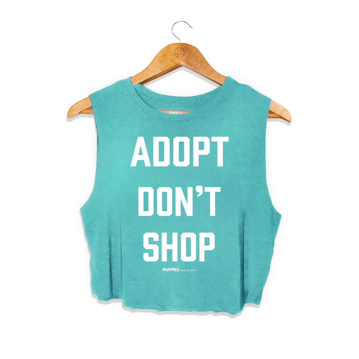 Adopt Don't Shop Crop Top | Gift for Rescue Advocates | Made in USA