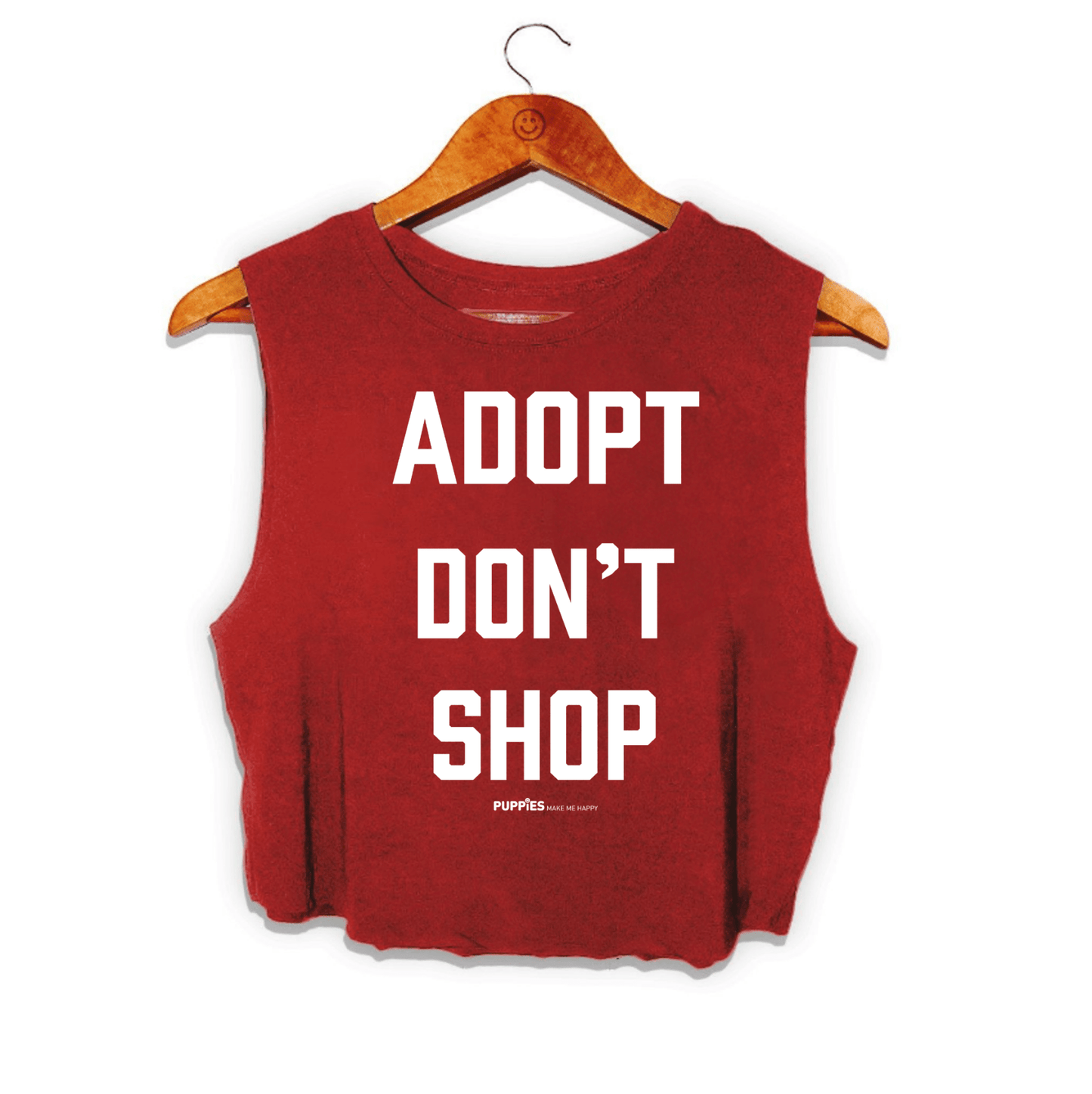 Adopt Don't Shop Crop Top | Gift for Rescue Advocates | Made in USA