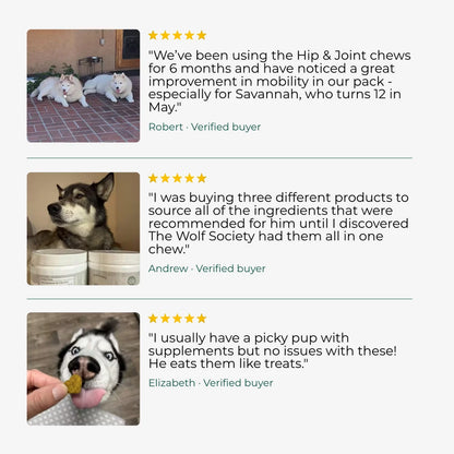 Foster Sponsor - The Wolf Society Hip & Joint Chews + Love's Legacy Coffee