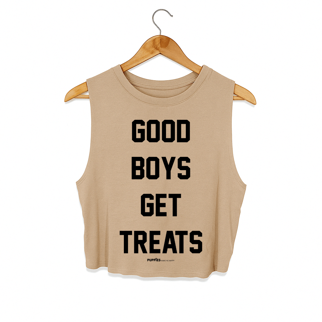 Good Boys Get Treats Crop Tank | Gift for Dog Moms | Made in USA