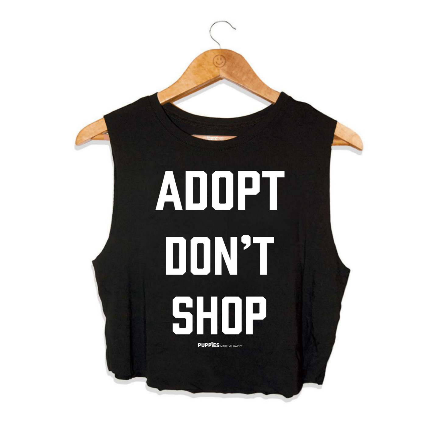 Adopt Don't Shop Crop Top | Gift for Rescue Advocates | Made in USA