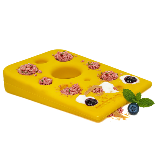 Swiss Cheese Wedge Nylon Dog Chew Toy for Aggressive Chewers | SodaPup