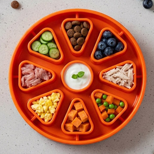 Citrus Softie eTray Shallow Slow Feeder Dog Bowl |  USA Made