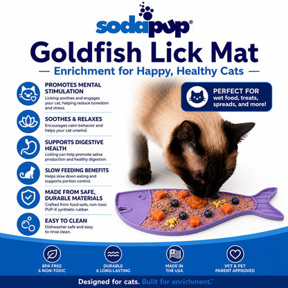 Goldfish emat - Small Enrichment Lick Mat for Cats | SodaPup