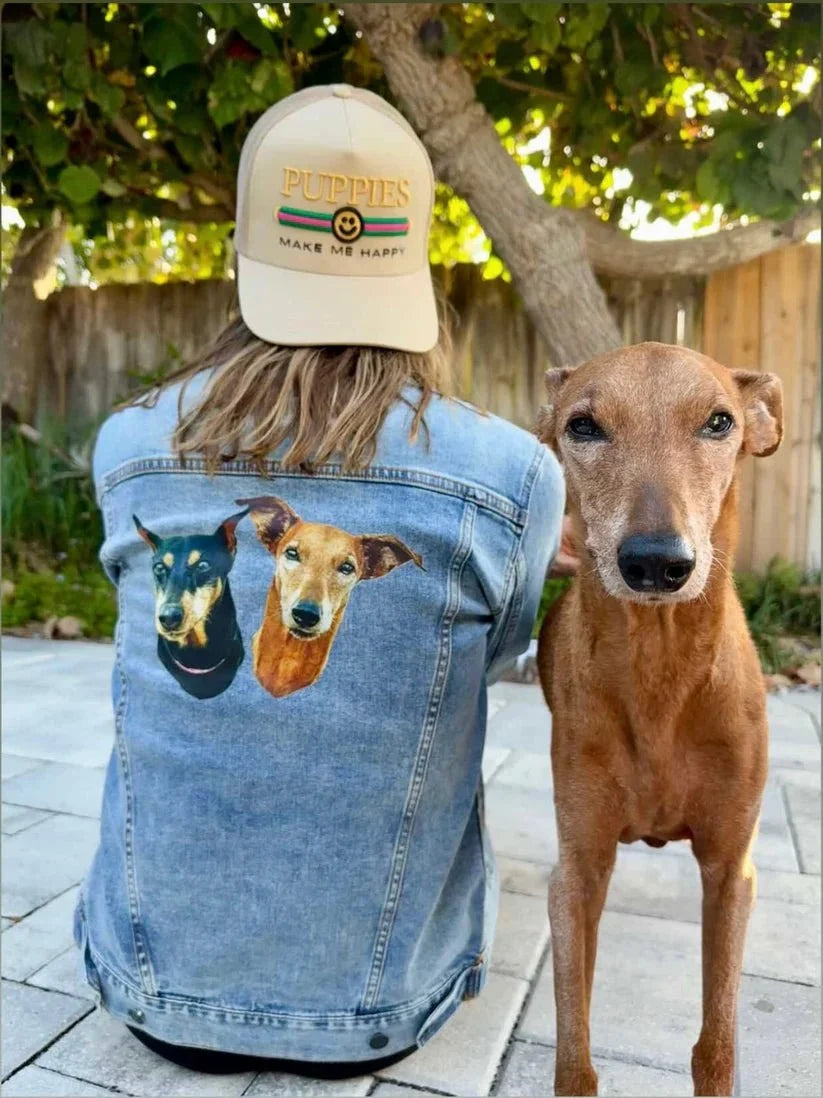 Pup Lux Dog Snapback Hat | Gift for Dog Lovers | Tan Trucker