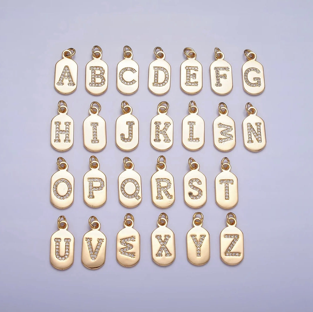 Diamond Clover & Initial Bracelet