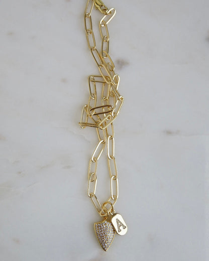Guard Your Energy Initial Necklace - Clip Chain