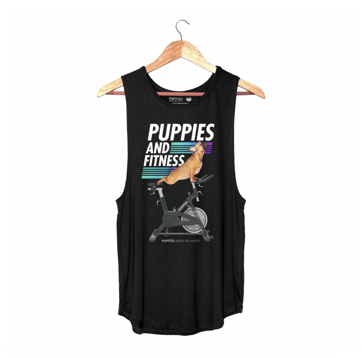 Puppies & Spin Bike Future Colors | Sleeveless Made in USA