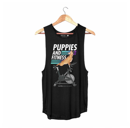Puppies & Spin Bike Future Colors | Sleeveless Made in USA