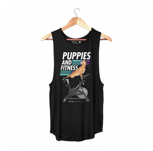 Puppies & Spin Bike Future Colors | Sleeveless Made in USA