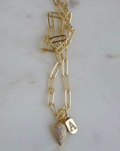 Guard Your Energy Initial Necklace - Clip Chain