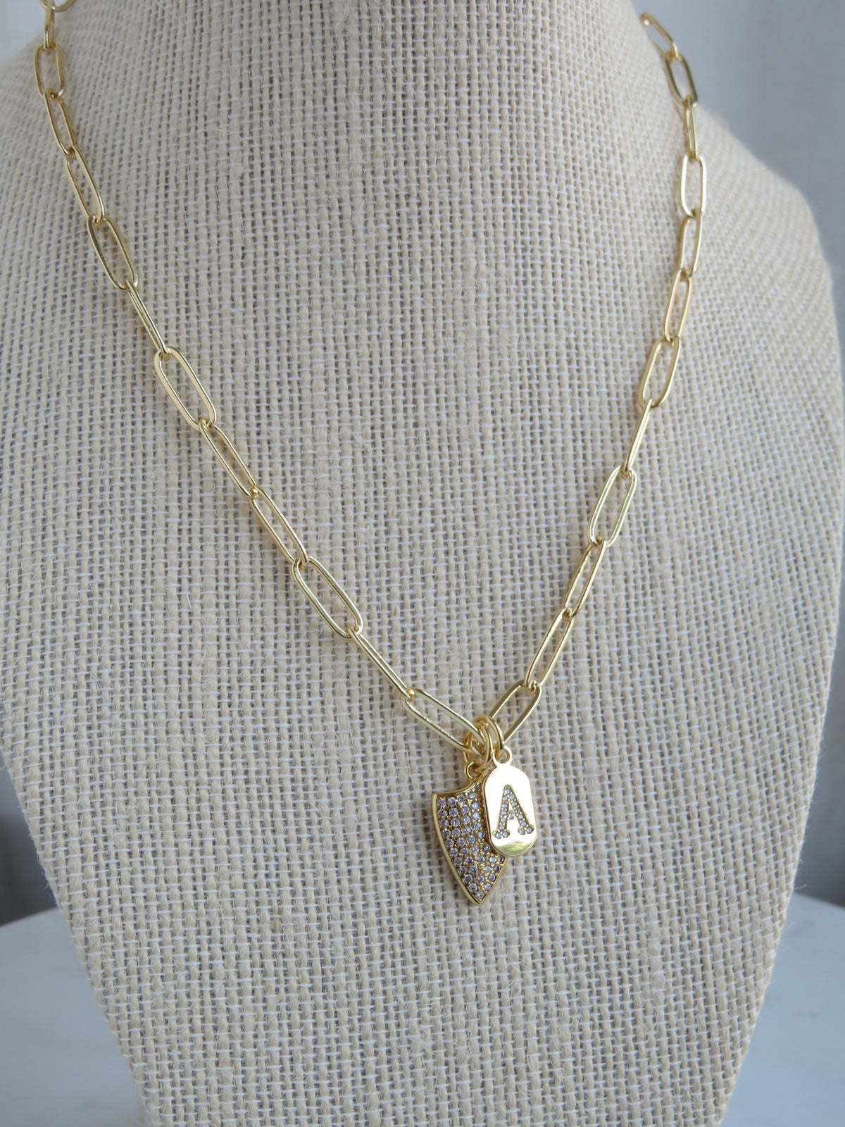 Guard Your Energy Initial Necklace - Clip Chain