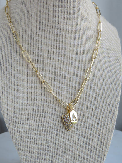 Guard Your Energy Initial Necklace - Clip Chain