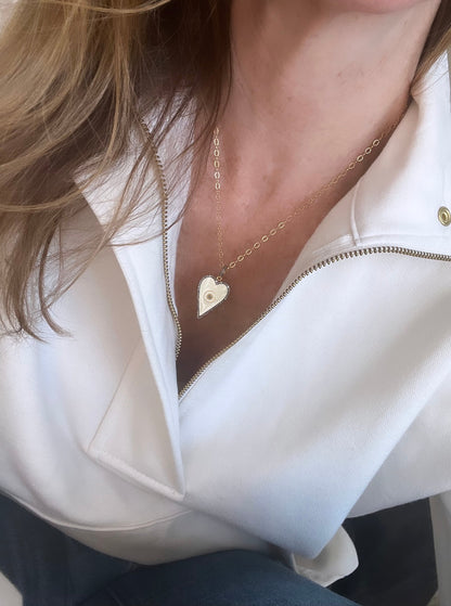 Rose Cut Diamond Heart Pendant