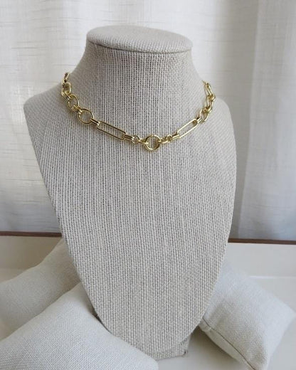 Louvre Extension Link Charm Holder Necklace - Clicker Clasp - add charms