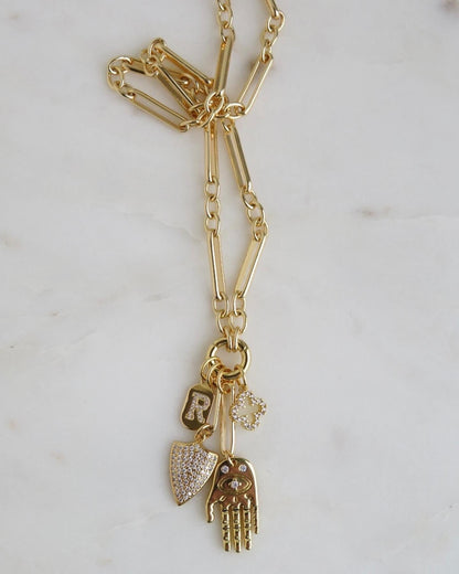 Protect Your Blessings Charm Cluster Necklace