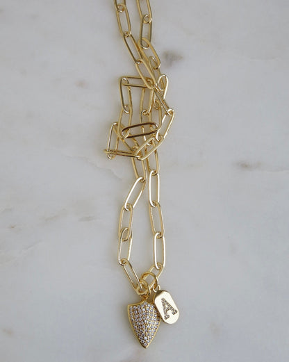 Guard Your Energy Initial Necklace - Clip Chain