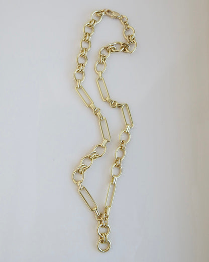 Louvre Extension Link Charm Holder Necklace - Clicker Clasp - add charms