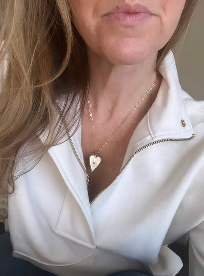 Rose Cut Diamond Heart Pendant