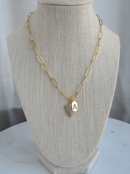 Guard Your Energy Initial Necklace - Clip Chain