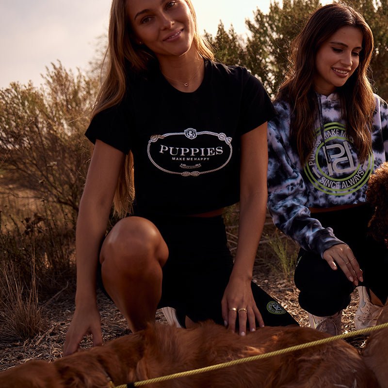 Puppies Milano Crop Tee | Pup Lux Fashion Collection | Gift for Dog Moms
